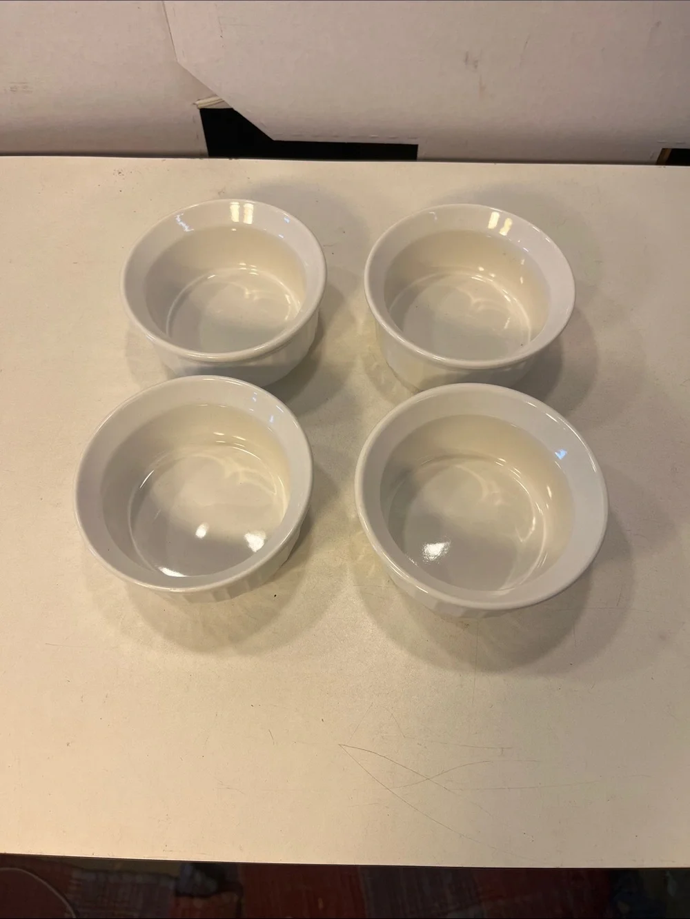 Corningware White Ceramic Ramekin Set of 4